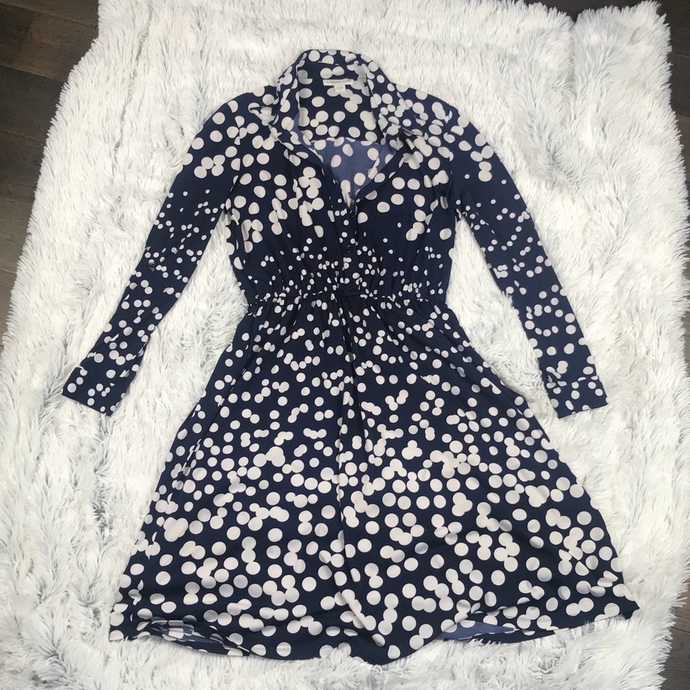 Coldwater Creek Navy Shirt Dress